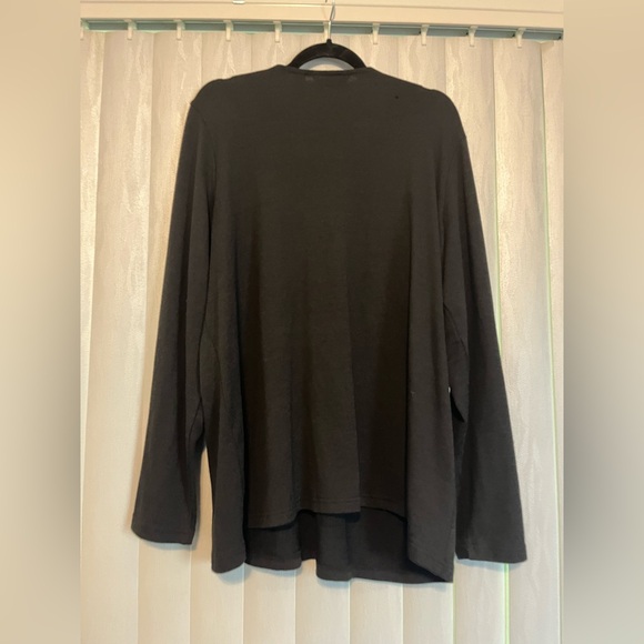 Black Zip-Up Long Sleeve Top - Picture 4 of 6